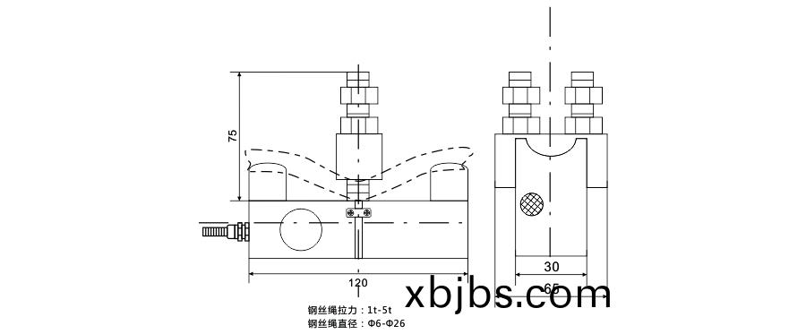 BCQ黑色旁壓式傳感器尺(chi)寸圖
